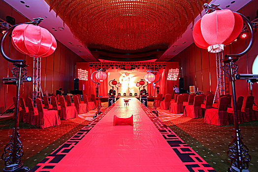中式婚礼,红色,传统,红灯笼,喜气