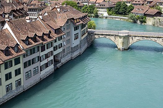河,场景,伯恩,瑞士