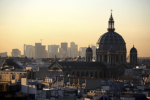 教堂,城市,巴黎,法兰西岛,法国