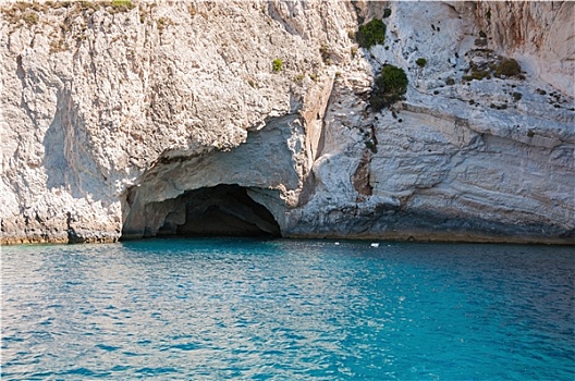 蓝色,洞穴,扎金索斯,岛屿