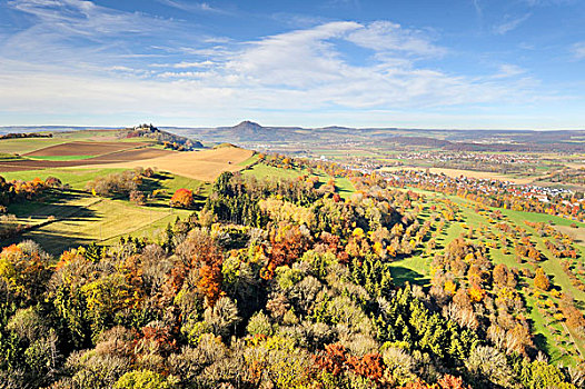 秋天,风景,看,山,地区,康斯坦茨,康士坦茨,巴登符腾堡,德国,欧洲