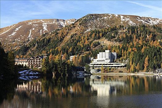 湖,阿尔卑斯山,奥地利,欧洲