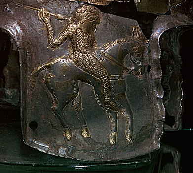特写,银,镀金,头盔,公元前4世纪,艺术家,未知