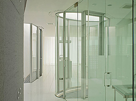 淋浴,玻璃,小间,现代,浴室