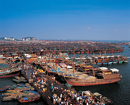 中国广州渔港