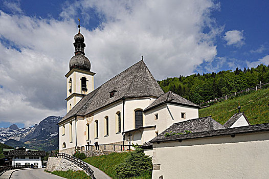 教区教堂,拉姆绍,上巴伐利亚,巴伐利亚,德国,欧洲