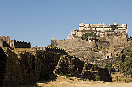 仰视,堡垒,地区,拉贾斯坦邦,印度