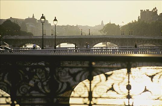 法国,巴黎,桥,塞纳河