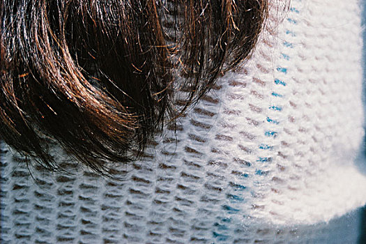 女孩,背影,珍珠,编织品,褐色,毛发,2007年,葡萄牙