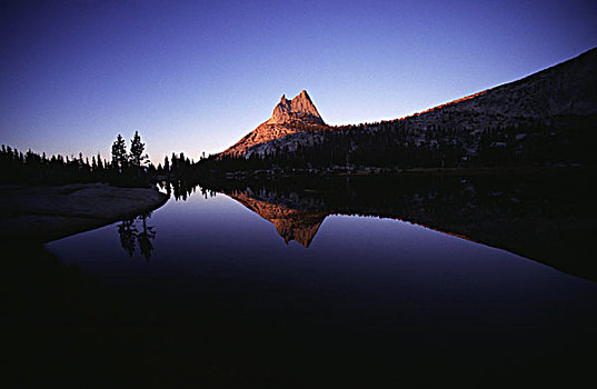 反射,山,湖,大教堂,顶峰,优胜美地国家公园,加利福尼亚,美国