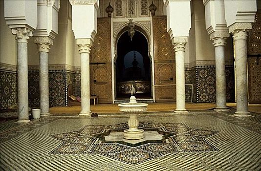 陵墓,大理石,镶嵌图案,梅克内斯,摩洛哥,北非