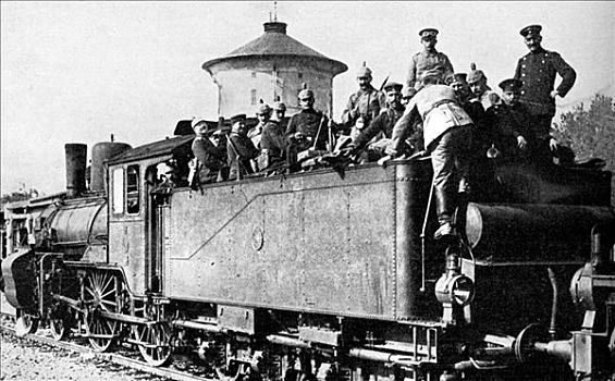 德国人,军队,旅行,列车,东线,第一次世界大战