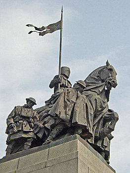 苏格兰,佩斯利螺旋花纹,战争纪念碑,十字军东征,骑士,围绕,一战,军人