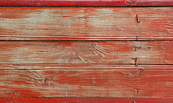 红色,旧式,低劣,涂绘,厚木板,背景