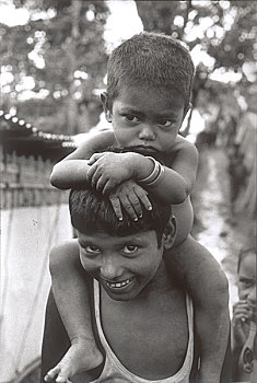 男孩,弟弟,孟加拉
