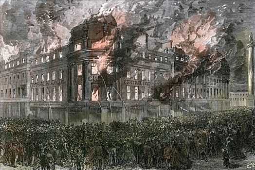 火,中心,交换,泰恩河畔纽卡斯尔,1867年