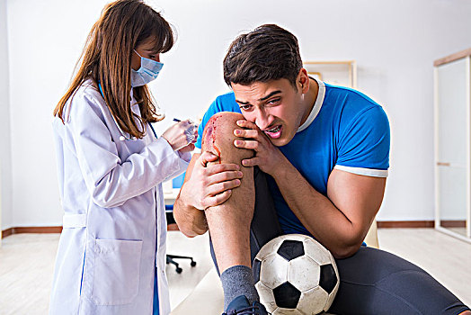 足球,球员,医生,受伤