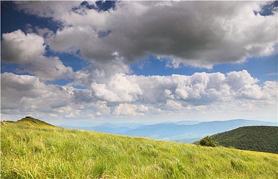 自然,青山,风景,夏天