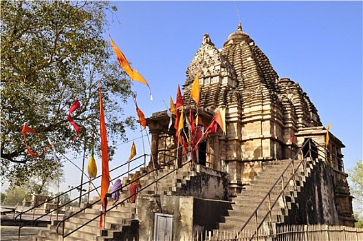 庙宇,专注,湿婆神,西部,克久拉霍,中央邦,印度