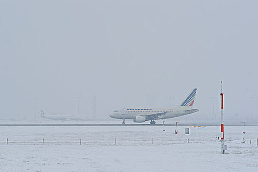 冬天,慕尼黑机场,巴伐利亚,德国,欧洲