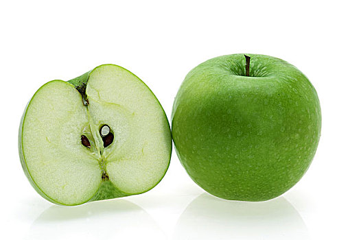 澳洲青苹果,苹果,白色背景