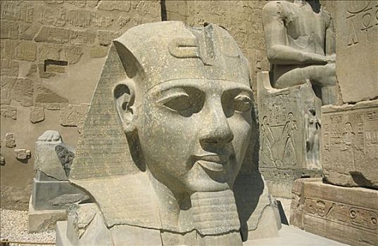 石像,拉美西斯二世,卡尔纳克神庙,路克索神庙,埃及,非洲
