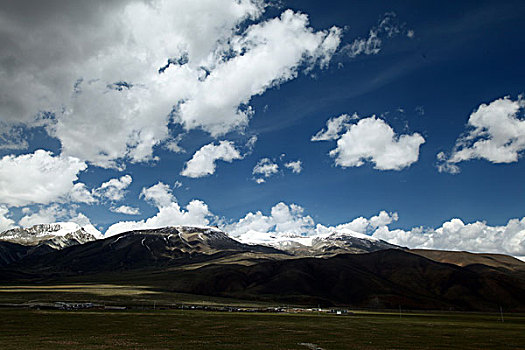 西藏,高原,蓝天,白云,湖水,0079