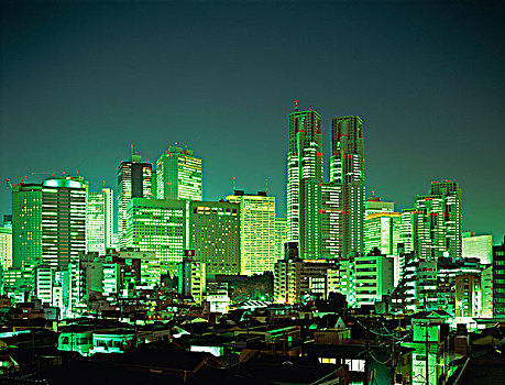 摩天大楼,新宿,东京,日本