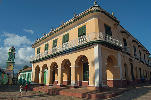 角,房子,历史,城镇中心,特立尼达,圣斯皮里图斯,省,古巴,中美洲