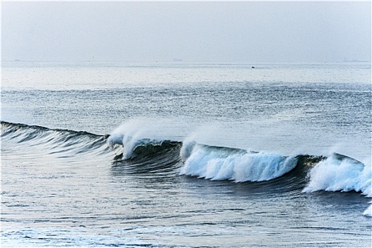 波浪,飞,浪花