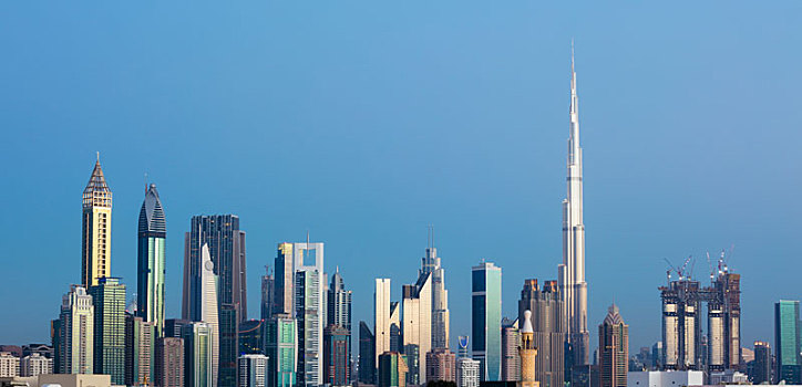 迪拜,天际线,阿联酋