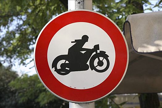 交通标志,摩托车,禁止