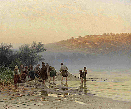 渔民,1898年,艺术家