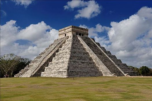 库库尔坎,卡斯蒂略金字塔,玛雅,遗址,场所,奇琴伊察,尤卡坦半岛,墨西哥