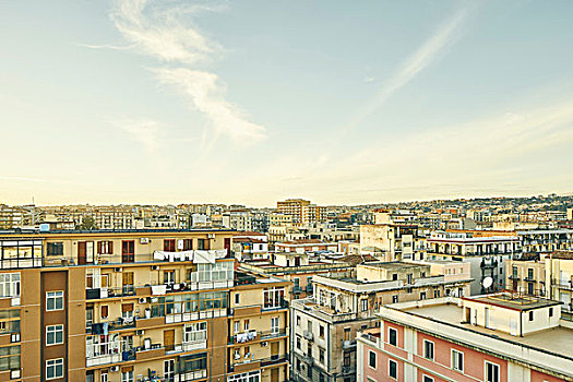 屋顶,城市,西西里,意大利