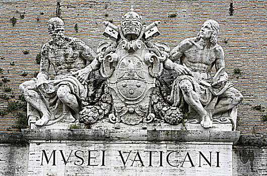 罗马,梵蒂冈博物馆,入口,雕塑