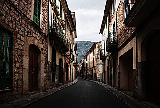 老,街道,马略卡岛,西班牙