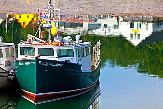 渔船,芬地湾,新斯科舍省,加拿大