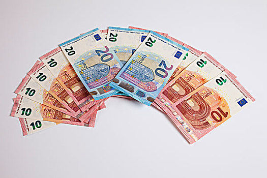 扇子,钞票,20欧元,欧元