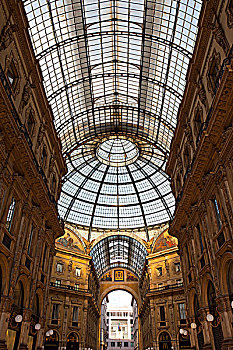 意大利米兰维多利亚二世拱廊,galleria,vittorio,emanuele,ii