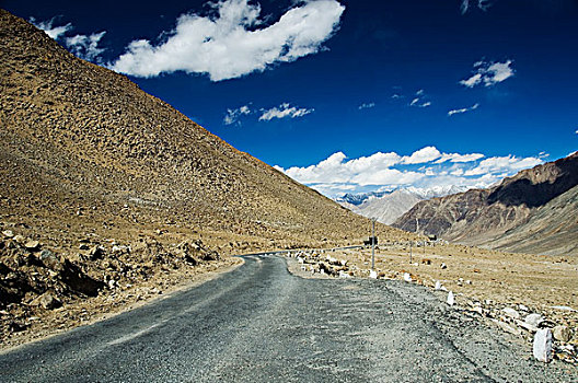 道路,通过,山脉,山谷,查谟-克什米尔邦,印度