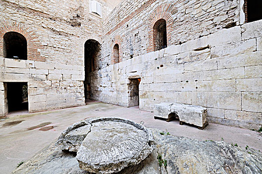 院落,罗马,地下室,宫殿,分开,克罗地亚,欧洲