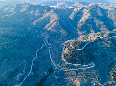 航拍盘山公路