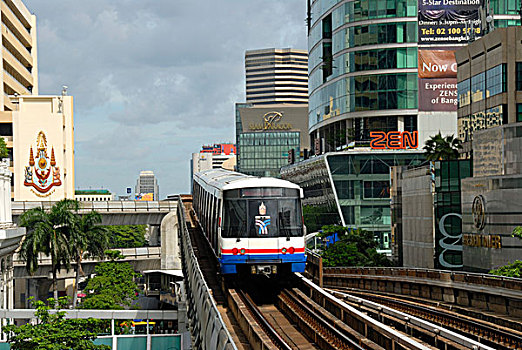 曼谷,公共交通,摩天大楼,泰国,东南亚,亚洲