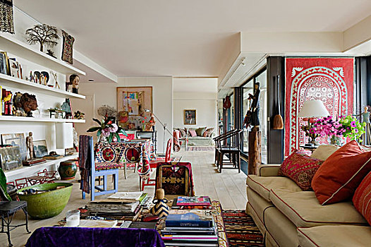 客厅,彩色,家具,软垫,沙发,红色,垫子