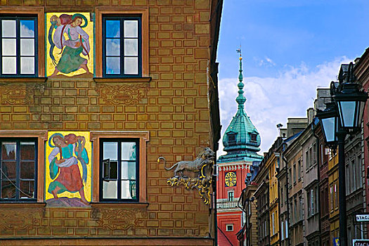 古建筑,市场,老城,华沙,波兰