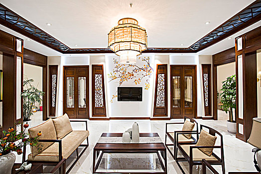 中式客厅,中式家具