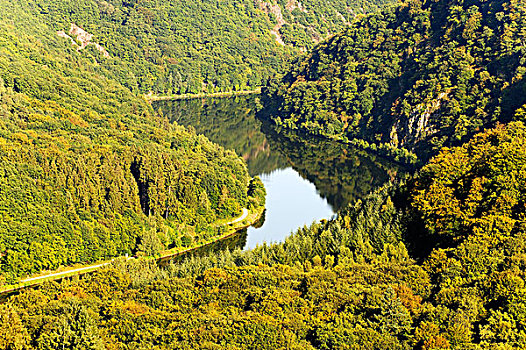 河,视点,靠近,迈特拉赫,萨尔州,德国,欧洲