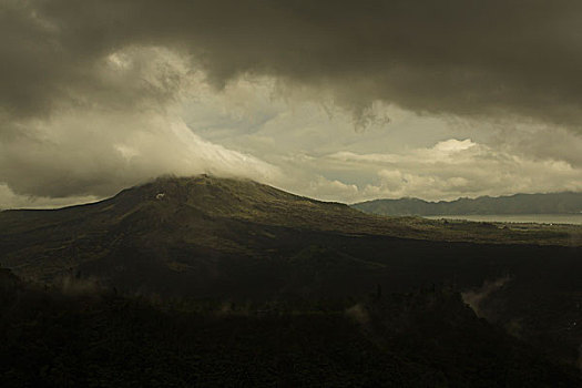 山景,乌云,巴厘岛,印度尼西亚