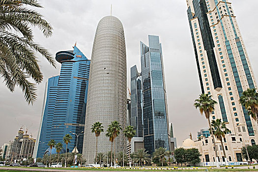 滨海路,塔,多哈,卡塔尔